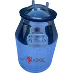Adige Yaprak Süt Sağım Makinesi Krom Güğüm 30 Lt Kapak Dahil