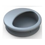 Adilon Gömme Kulp 50MM Gri 10 Adet