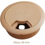 Adilon Masa Üstü Kablo Kanalı Deliği Kapağı Meşe Masa Kapağı 6 cm - 1 Adet - Açık Meşe