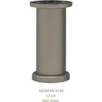 Adilon Modern, Düz Ayak 12 cm Krom, Tv Ünitesi, Koltuk Altı , Dolap Ayağı, Vidaları Hediye - Mat Krom