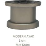 Adilon Modern, Düz Ayak 5 cm Krom, Tv Ünitesi, Koltuk Altı , Dolap Ayağı, Vidaları Hediye - Mat Krom