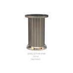 Adilon Plastik 10 cm Geniş Sütun Ayak, Mat Krom, Vidalarıyla