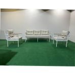 Adım Shops 3+1+1 Beyazprofil Bahçe,balkon,teras,cafe,çay Seti,oturma Grubu,koltuk Takımı,ofis Koltuğu - Krem