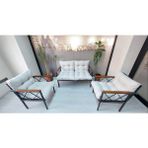 Adım Shops Balkon-Bahçe-Kafe Çay Seti Koltuk Oturma Takımı-Oturma Grubu Miami - Bej