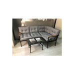 Adım Shops miami Köşe Koltuk Takımı , 2+2 Balkon-bahçe-çay Seti-mutfak Köşesi mermer desen 70x50cm sehpa