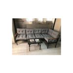 Adım Shops miami Köşe Koltuk Takımı , 3+2 Balkon-bahçe-çay Seti-mutfak Köşesi mermer desen 70x50cm sehpa