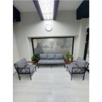 Adım Shops Safir Balkon-Bahçe-Kafe Çay Seti Koltuk Oturma Takımı-Oturma Grubu - Gri
