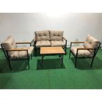 Adım Shops Zümrüt Balkon-Bahçe-Kafe,çay Seti,koltuk Takımı,oturma Grubu,ofis Koltuğu 70 x 50 Sehpa - Cappuccino