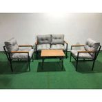 Adım Shops Zümrüt Balkon-Bahçe-Kafe,çay Seti,koltuk Takımı,oturma Grubu,ofis Koltuğu 70 x 50 Sehpa - Gri