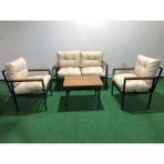 Adım Shops Zümrüt Balkon-Bahçe-Kafe,çay Seti,koltuk Takımı,oturma Grubu,ofis Koltuğu 70 x 50 Sehpa - Krem