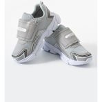 Adımist Çocuk Unisex Rahat Ortopedik Taban Cırtlı Hafif Sneaker Spor Ayakkabı (LENTO CIRTLI) - Gri