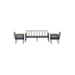 adımshops İnci Balkon-bahçe-kafe Çay Seti Koltuk Oturma Takımı-oturma Grubu (İSKELET) İskelet