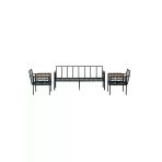 adımshops İnci Balkon-bahçe-kafe Çay Seti Koltuk Oturma Takımı-oturma Grubu (İSKELET)