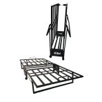 adımshops Katlanır Yatak, Karyola 90x190 Cm Katlanabilir Somya Tek Kişilik Katlanır Yatak(YATAK DAHİL DEĞİL)
