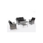 adımshops LALE 2+1+1+masa Rattan Bahçe Balkon Mobilyası