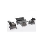 adımshops MENEKŞE 2+1+1+masa Rattan Bahçe Balkon Mobilyası
