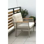 adımshops OPAL 1'li (KREM) Metal Gövde Balkon-bahçe-kafe,çay Seti,koltuk Takımı,oturma Grubu,ofis Koltuğu