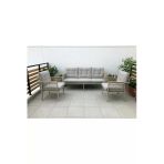 adımshops OPAL 3+1+1 (GRİ) Metal Gövde Balkon-bahçe-kafe,çay Seti,koltuk Takımı,oturma Grubu,ofis Koltuğu