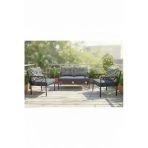 Adımshops Safir 2+1+1 Kaz Ayağı Kırlent Balkon-Bahçe-Kafe Çay Seti Koltuk Oturma Takımı-Oturma Grubu