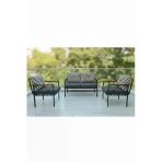 Adımshops Safir 2+1+1 Kaz Ayağı Kırlent Balkon-Bahçe-Kafe-Çay Seti-Koltuk Takımı-Oturma Grubu-Ofis Koltuğu