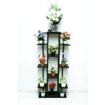 Adimshops Siyah Metal Cerceveli, 12 Bolmeli Dikey Ciceklik
