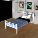 Adımshops Tek Kişilik Ferforje Metal Karyola