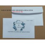 Adınıza Özel 60 Adet Düğün Nişan Kına Para Takı Zarfı 10,5 x 16,5 cm Dpklrfgr