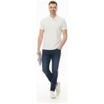 Adisia Erkek Pike Kumaş Düğmeli Yaka Regular Fit Günlük Kısa Kol Tişört T-Shirt - Beyaz - 2XL