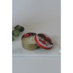 Adisia Organik Doğal Vanilya Kokulu Soya Wax El Yapımı Hediyelik Kalp Resimli Metal Kutulu Mum 60 cc - 1 Adet