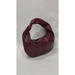 adissa collection Burgu Maxi - Örgü Dokuma Büyük Hobo Omuz Çantası | Kruvasan/bulut Form - standart - Bordo