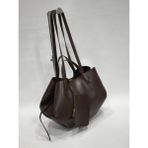 adissa collection Minimalist Shopper - Büyük Hacimli Kol ve Omuz Çantası | Ekstra Pouch (Cüzdan) Hediyeli - Kahverengi - standart