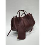adissa collection Minimalist Shopper - Büyük Hacimli Kol ve Omuz Çantası | Ekstra Pouch (Cüzdan) Hediyeli - standart - Bordo