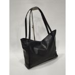 adissa collection Soft Maxi - Yumuşak Deri Görünümlü Büyük Omuz Çantası | Dökümlü Shopper Tote - standart - Siyah