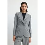 Adl Çizgili Blazer Ceket C.gri 11945697000 - XS