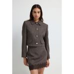Adl Crop Ceket Kahve 11945693000 - Kahverengi - XL