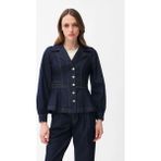 Adl Dikiş Detaylı Denim Ceket Lacivert 11946649000 - Dropsuz