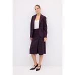 adL Ekose Etek - Bordo - XS
