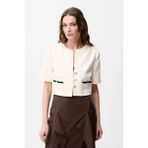adL Garni Detaylı Ceket Vanilya 11946442000 - XL - Dropsuz
