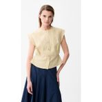 adL Keten Kolsuz Gömlek Bej 13046831000 - XL