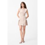 adL Kolsuz Büzgü Detaylı Ceket Elbise