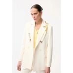 Adl Kruvaze Gabardin Ceket Vanilya 11933656025 - XS - Dropsuz - Krem