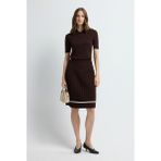 Adl Pliseli Triko Etek Kahve 12745652000 - XS