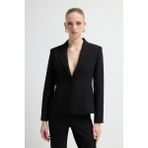 Adl Taş Detaylı Blazer Ceket Siyah 11946084000 - 2XL - Dropsuz