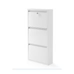 Adlsteel 3'Lu Metal Ayakkabilik (Kilitli-Beyaz)