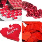 Adm Store Sevgiliye 1000 Adet Kuru Gül 25 Adet Tealight Mum 365 Gün Söz Kartları Seni Seviyorum Yastık