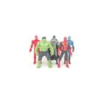 admay 5'li Örümcek Adam Ironman Hulk Kaptan Amerika Batman Işıklı Figür Oyuncak 20 Cm