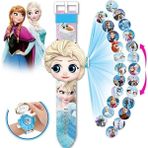Admay Frozen 3D Projeksiyonlu Saat 24 Farklı Karakteri Duvara Yansıtır