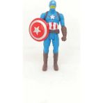 Admay Kaptan Amerika Işıklı Figür – 20 cm Marvel Kahraman Oyuncak (1 Adet) - Mavi