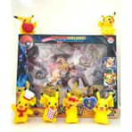 Admay Pokemon Pikachu Figür Seti 6’lı – Sevimli Koleksiyon & Dekor Oyuncak (8–8,5 Cm) - 001-Renkli