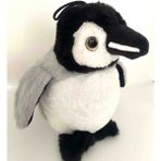 Admay Sevimli Peluş Penguen Soft Figürlü Peluş Yanlız Penguen Nihilist 20 cm - 01 - Siyah - Gri